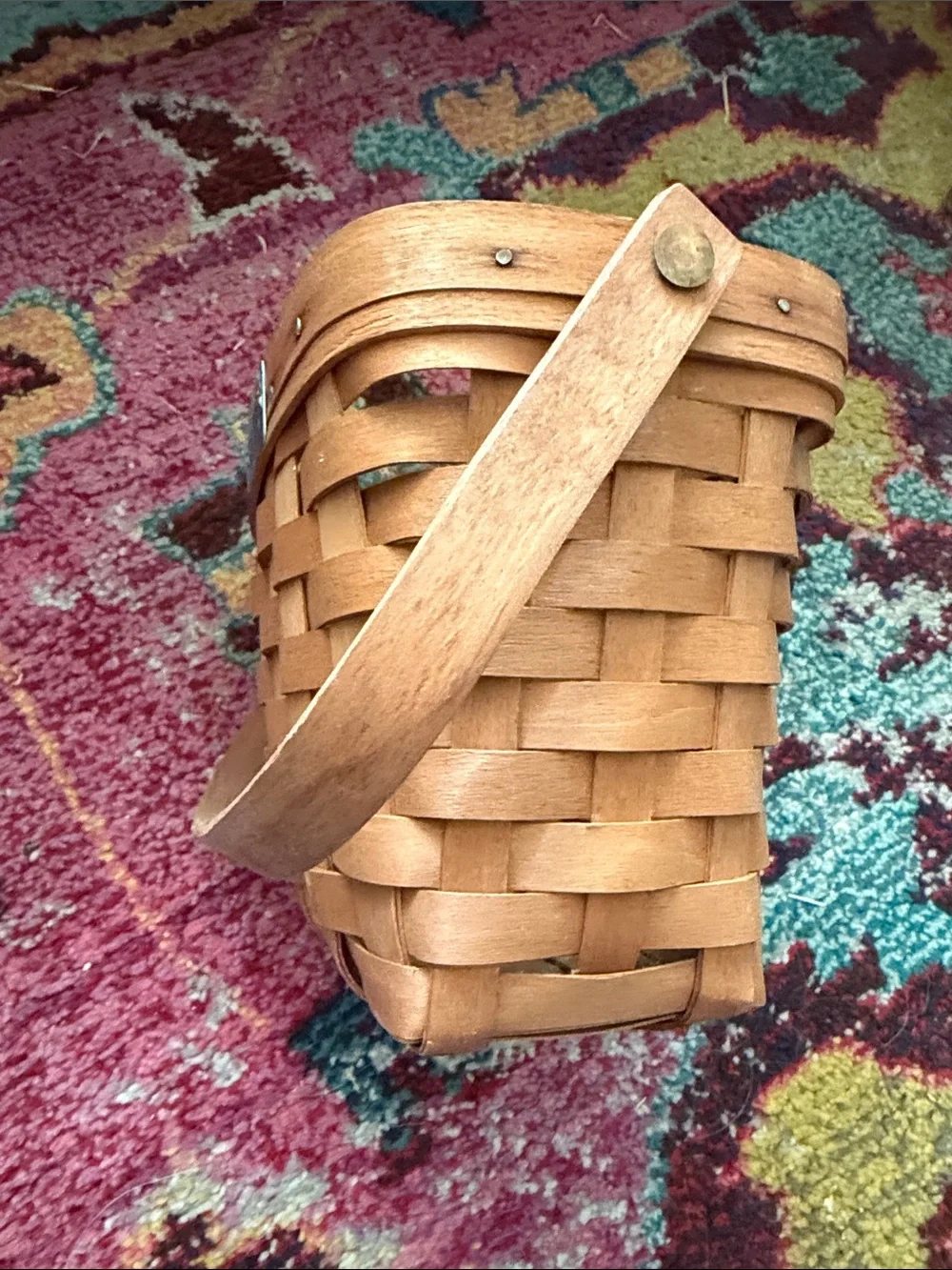 Vintage Signed by Grandma Bonnie Longaberger 1990 Tour Basket Handwoven Basket